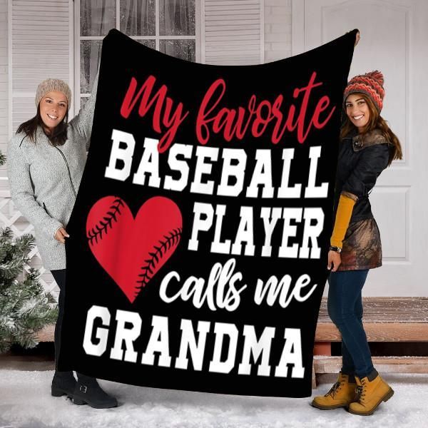 Baseball Grandma Sherpa Fleece Blanket