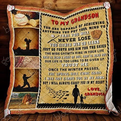 Baseball Grandson CL19100071MDQ Quilt Blanket