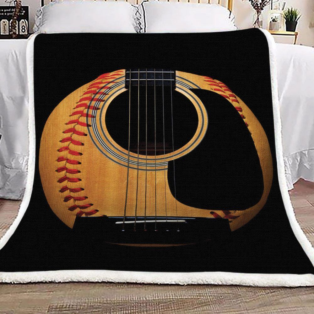 Baseball Guitar Sherpa Fleece