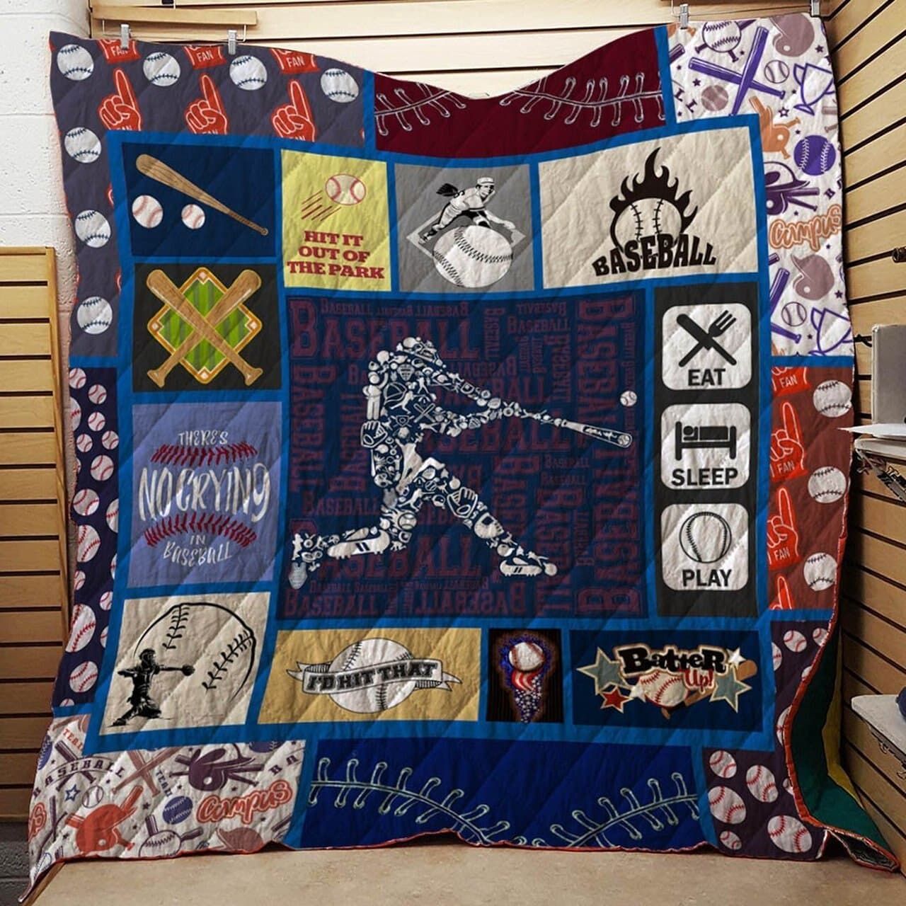 Baseball Hit Out Of The Park Quilt Blanket Dhc04012000Dd