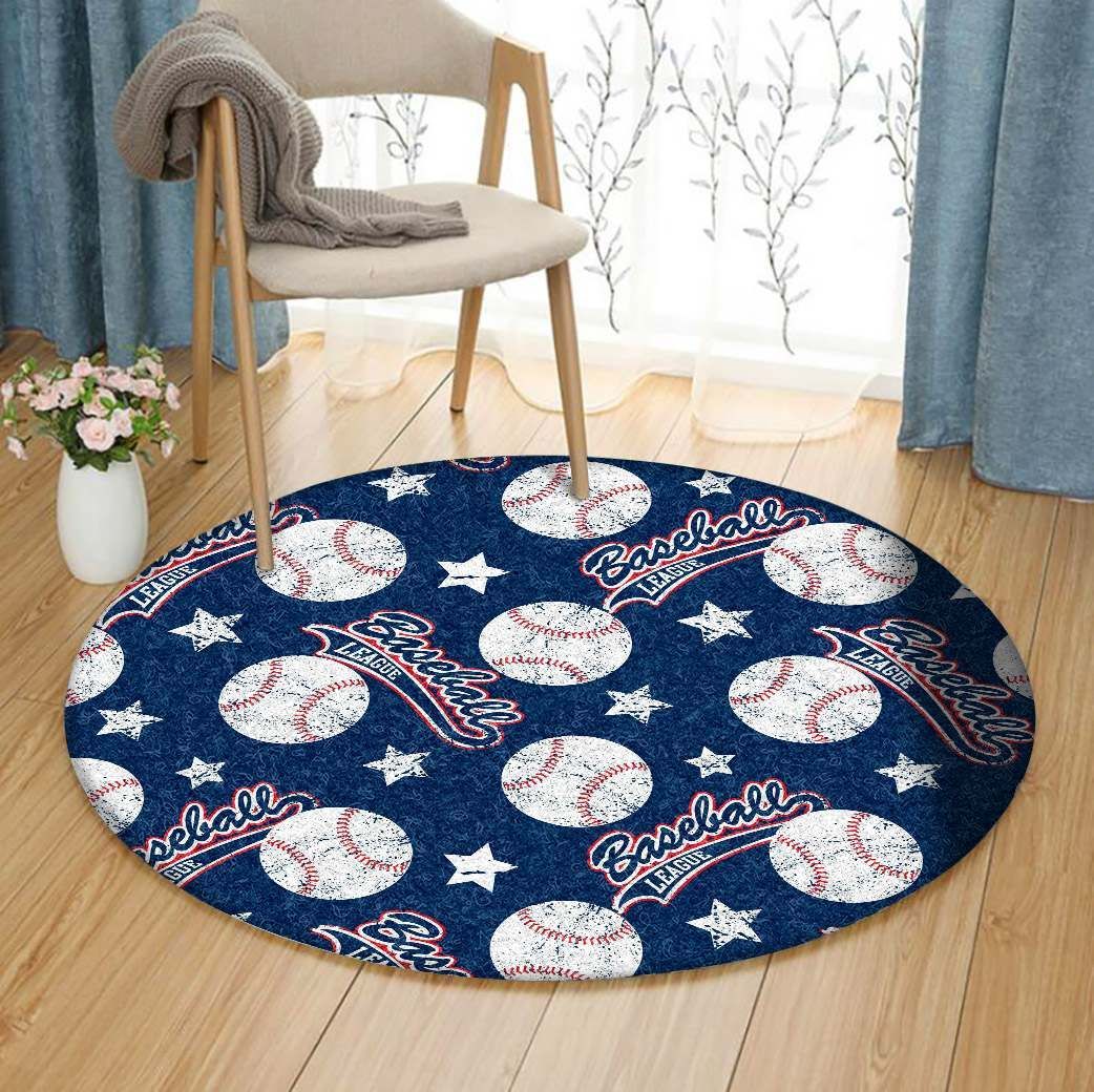 Baseball Round Carpet