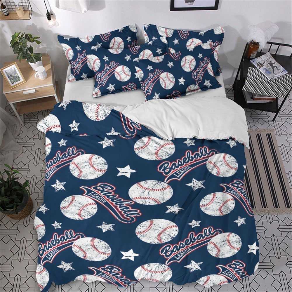 Baseball Cotton Bed Sheets Spread Comforter Bedding Set