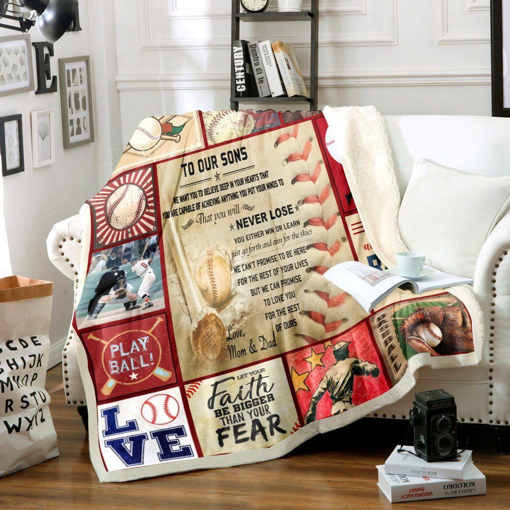 Baseball Sherpa Fleece