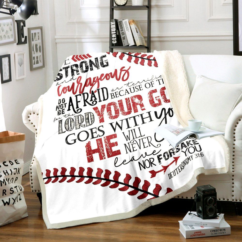 Baseball Sherpa Fleece Blanket