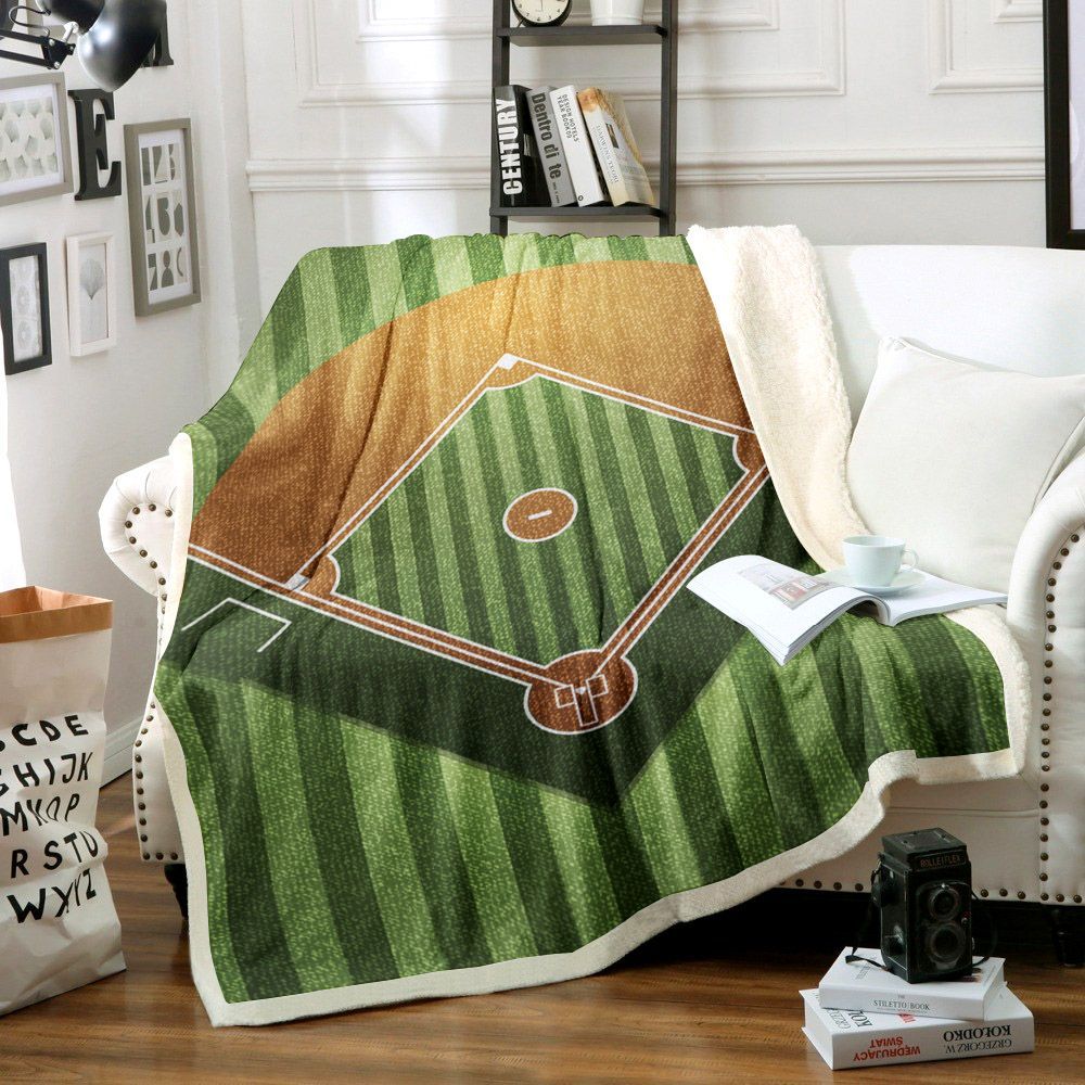 Baseball Sherpa Fleece Blanket