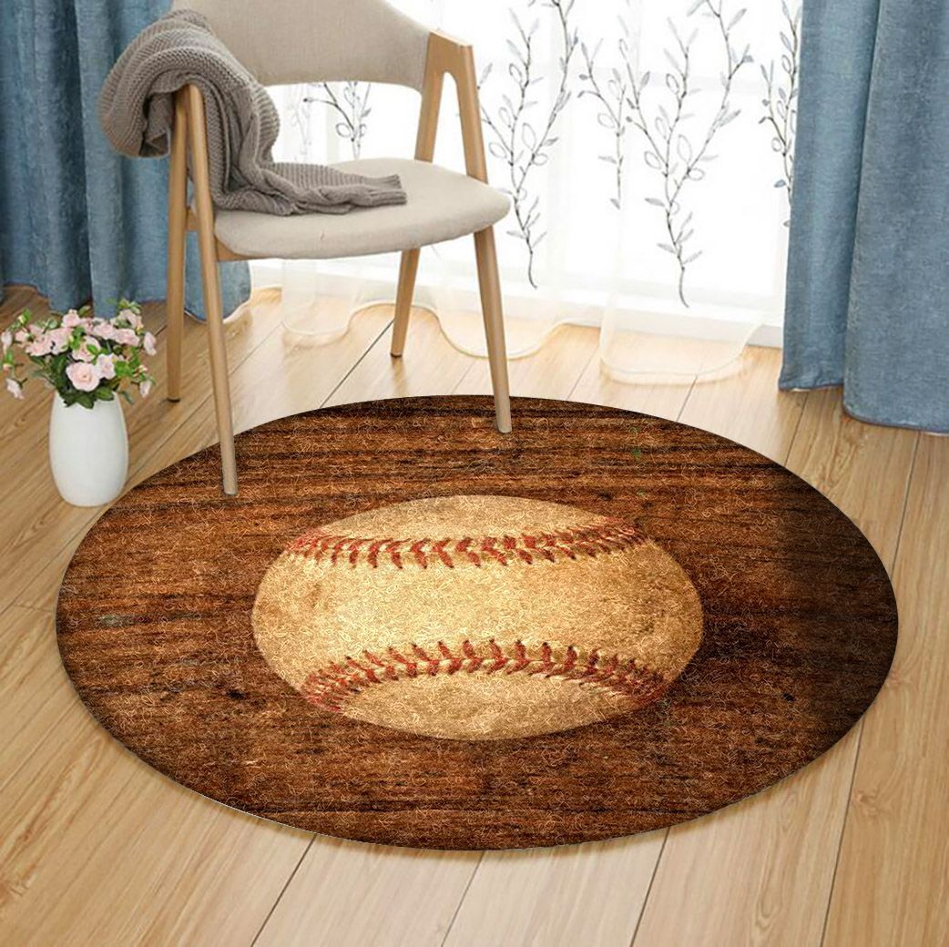 Baseball Round Carpet