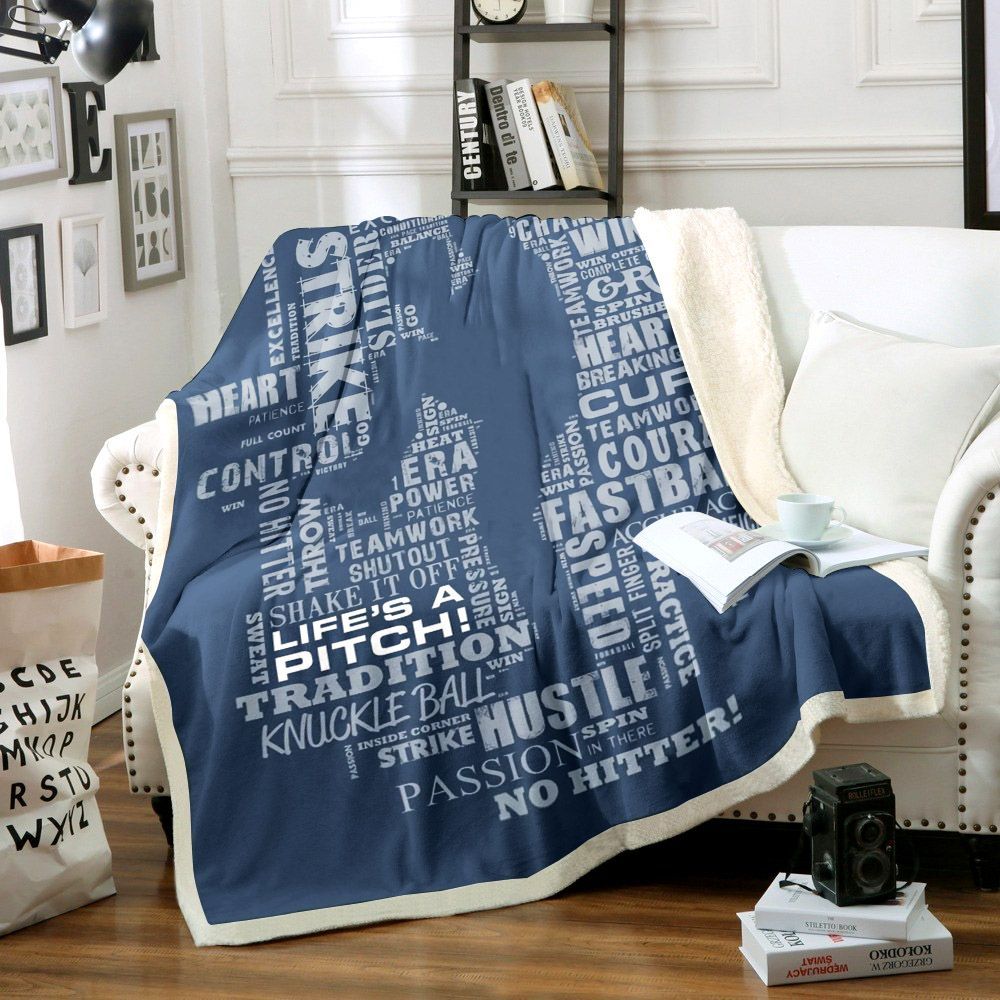 Baseball Sherpa Fleece Blanket