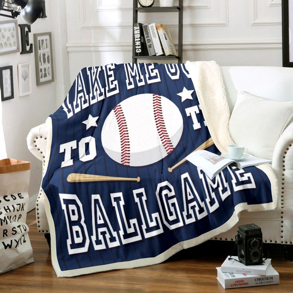 Baseball Sherpa Fleece Blanket