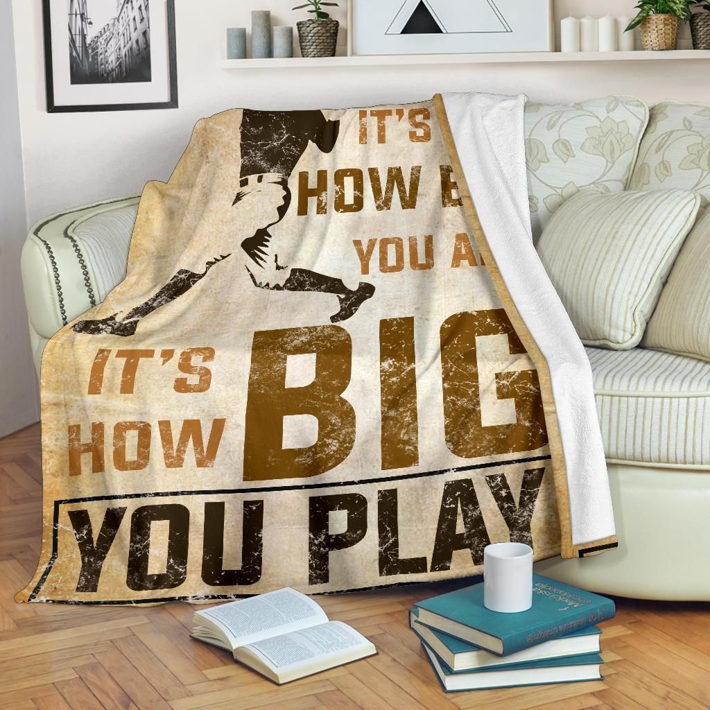 Baseball Its Not How Big Sherpa Fleece Blanket