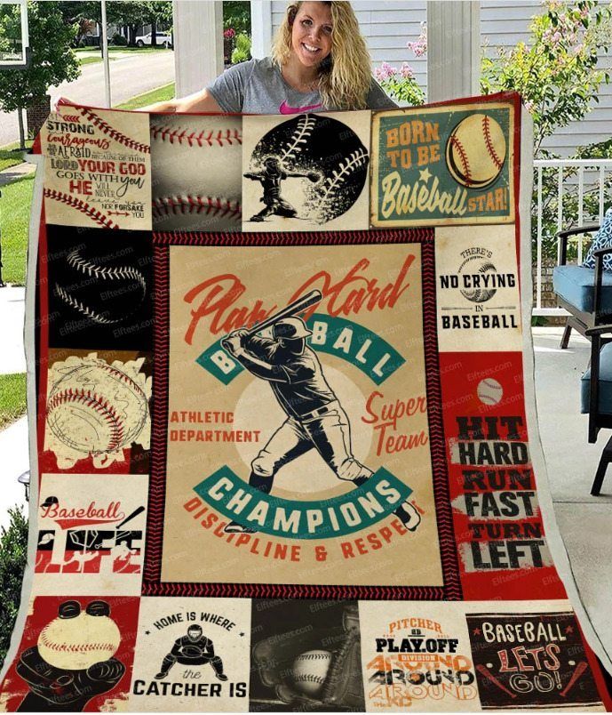 Baseball Let’s Go Sherpa Fleece Blanket