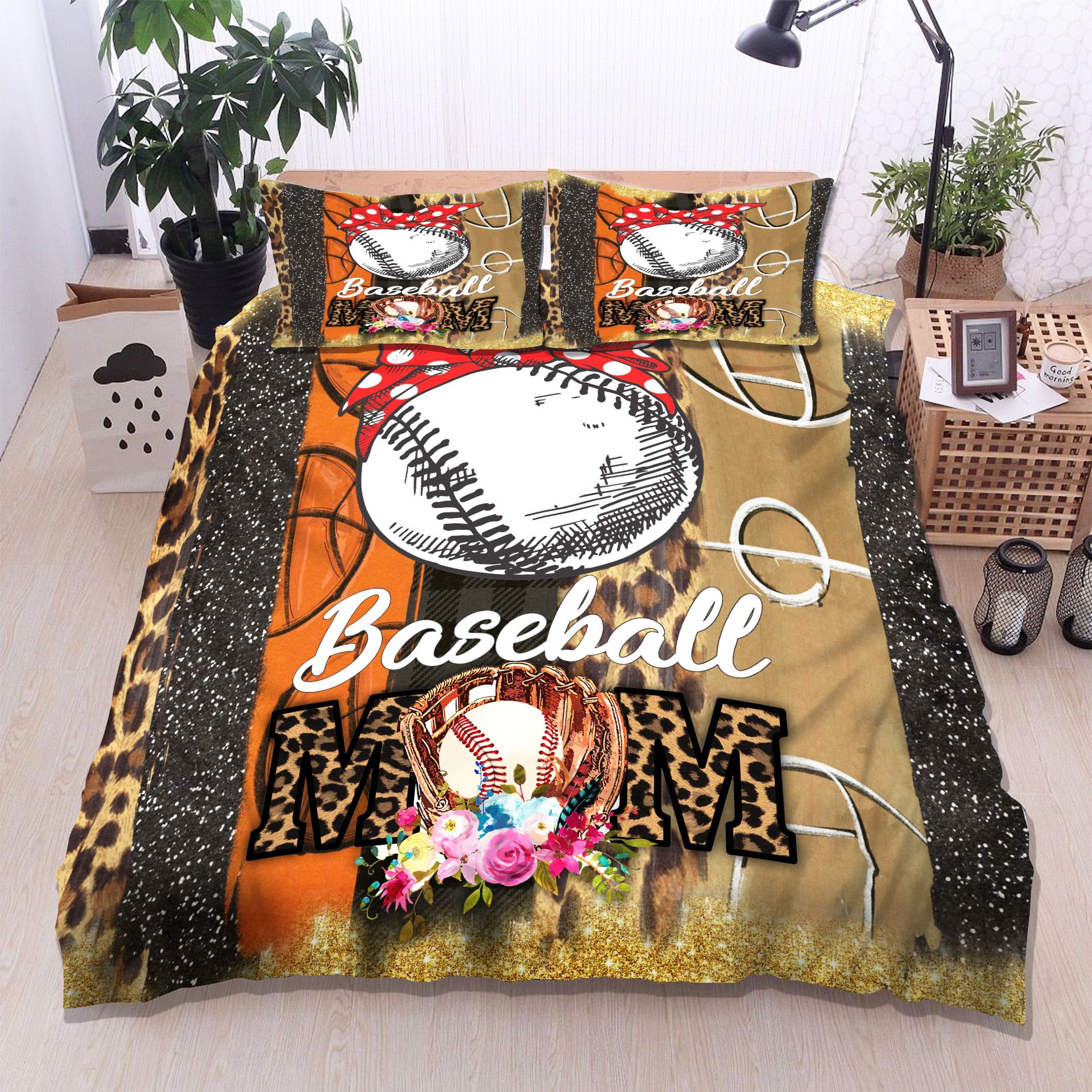 Baseball Mom Bedding Set