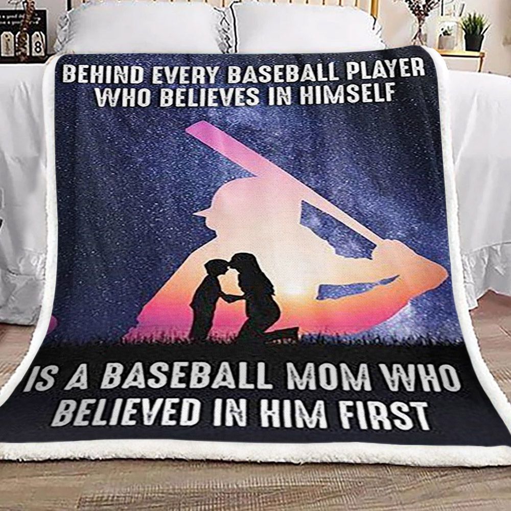 Baseball Mom Sherpa Fleece Blanket