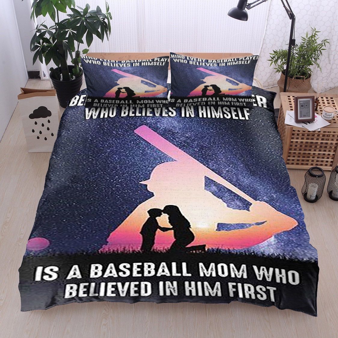 Baseball Mom Bedding Set