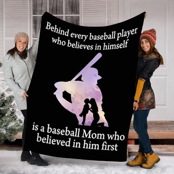 Baseball Mom Sherpa Fleece Blanket