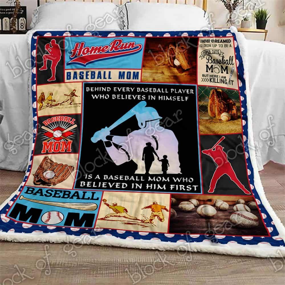 Baseball Mom Fleece Blanket