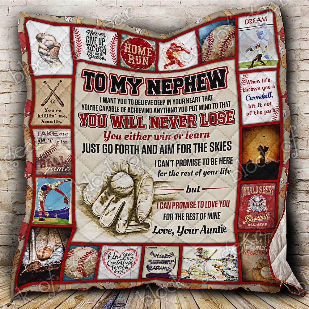 Baseball Nephew Love Auntie Quilt Ps476Np Dhc11122081Dd