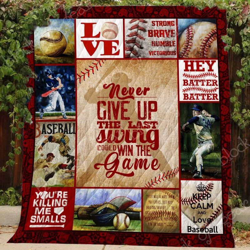Baseball Never Give Up Quilt Blanket Dhc04011998Dd
