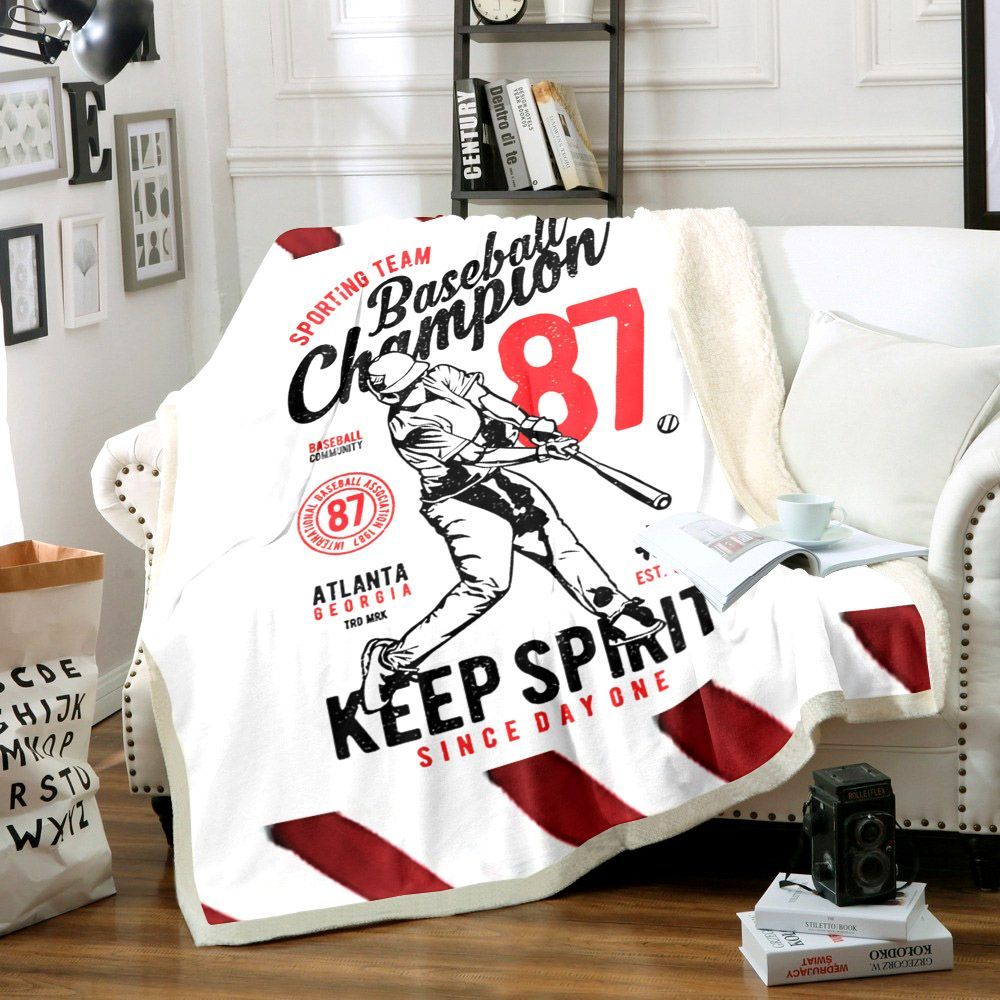 Baseball Sherpa Fleece Blanket