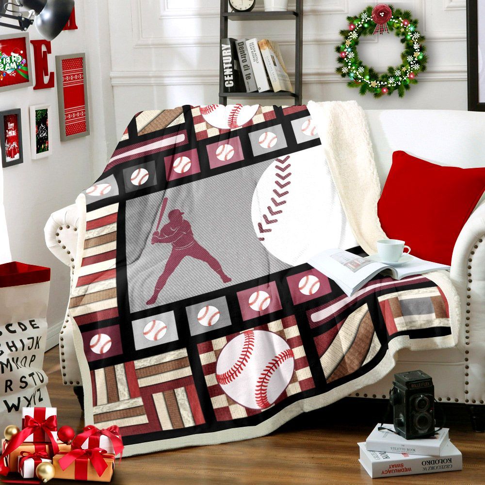 Baseball Sherpa Fleece Blanket