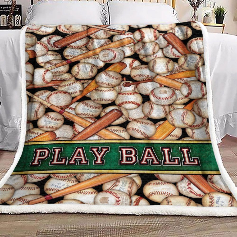 Baseball Sherpa Fleece Blanket