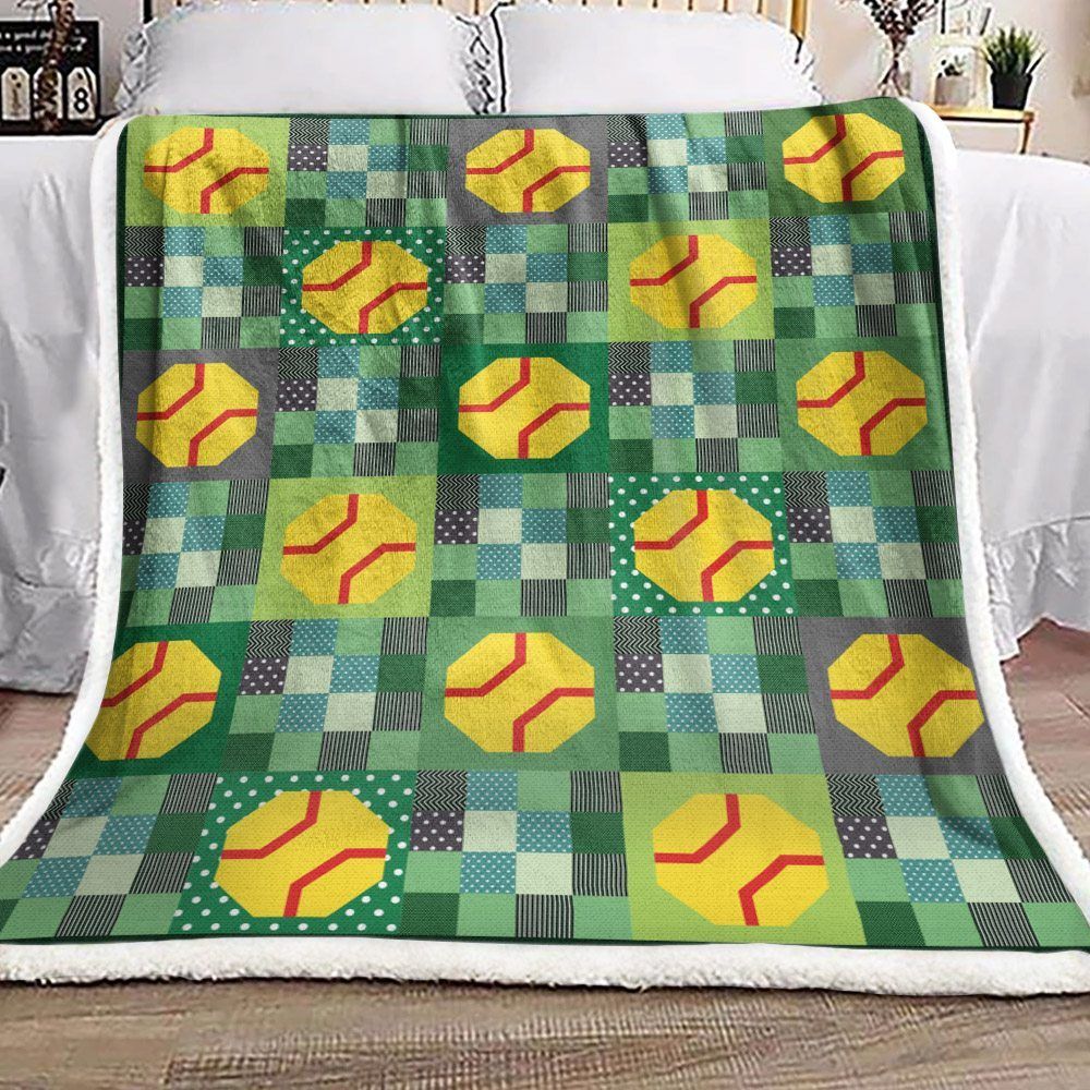 Baseball Sherpa Fleece Blanket