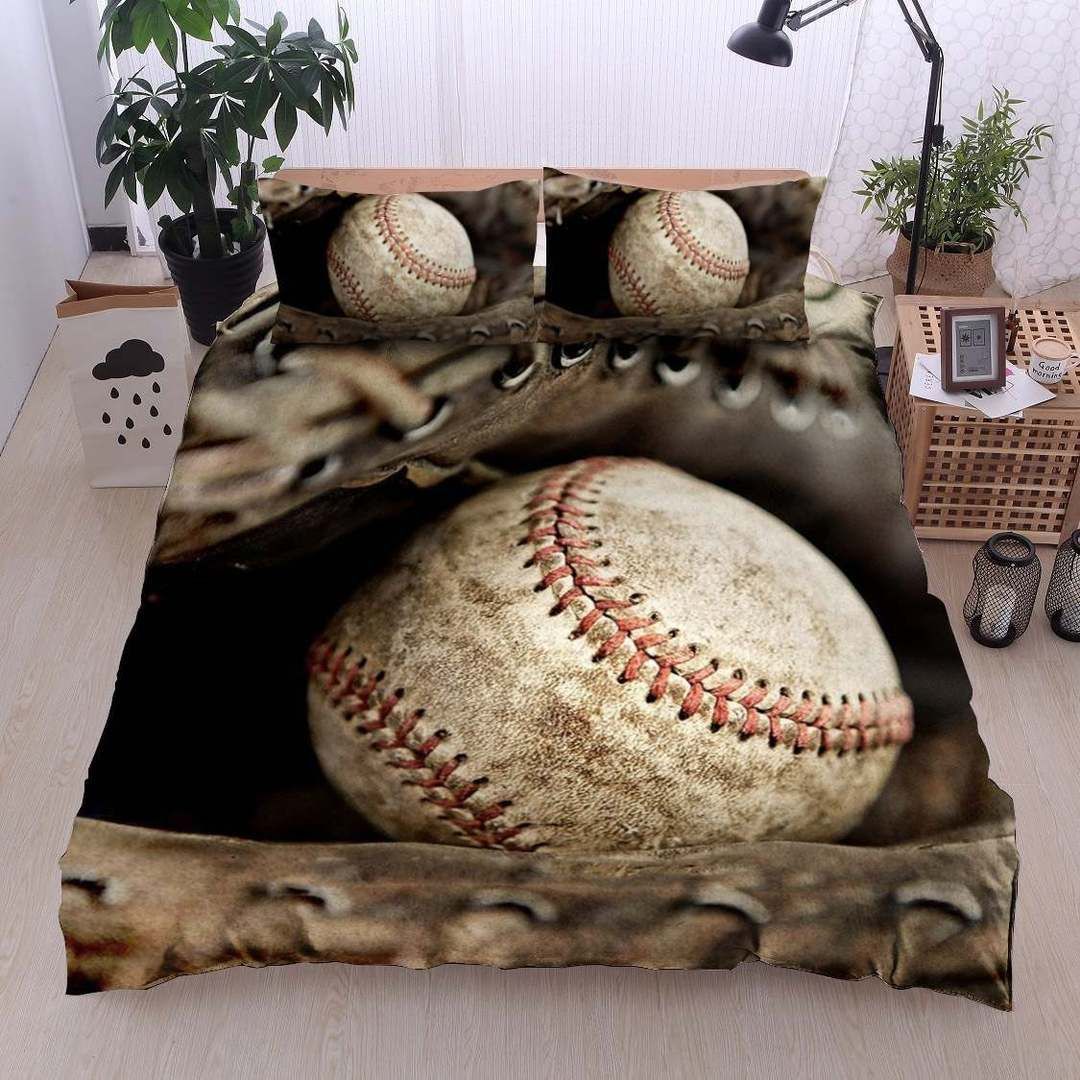 Baseball Twin Queen King Cotton Bed Sheets Spread Comforter Bedding Set