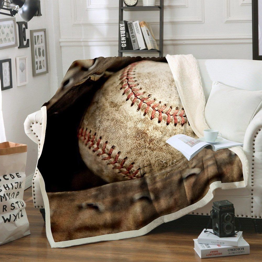 Baseball Sherpa Fleece Blanket