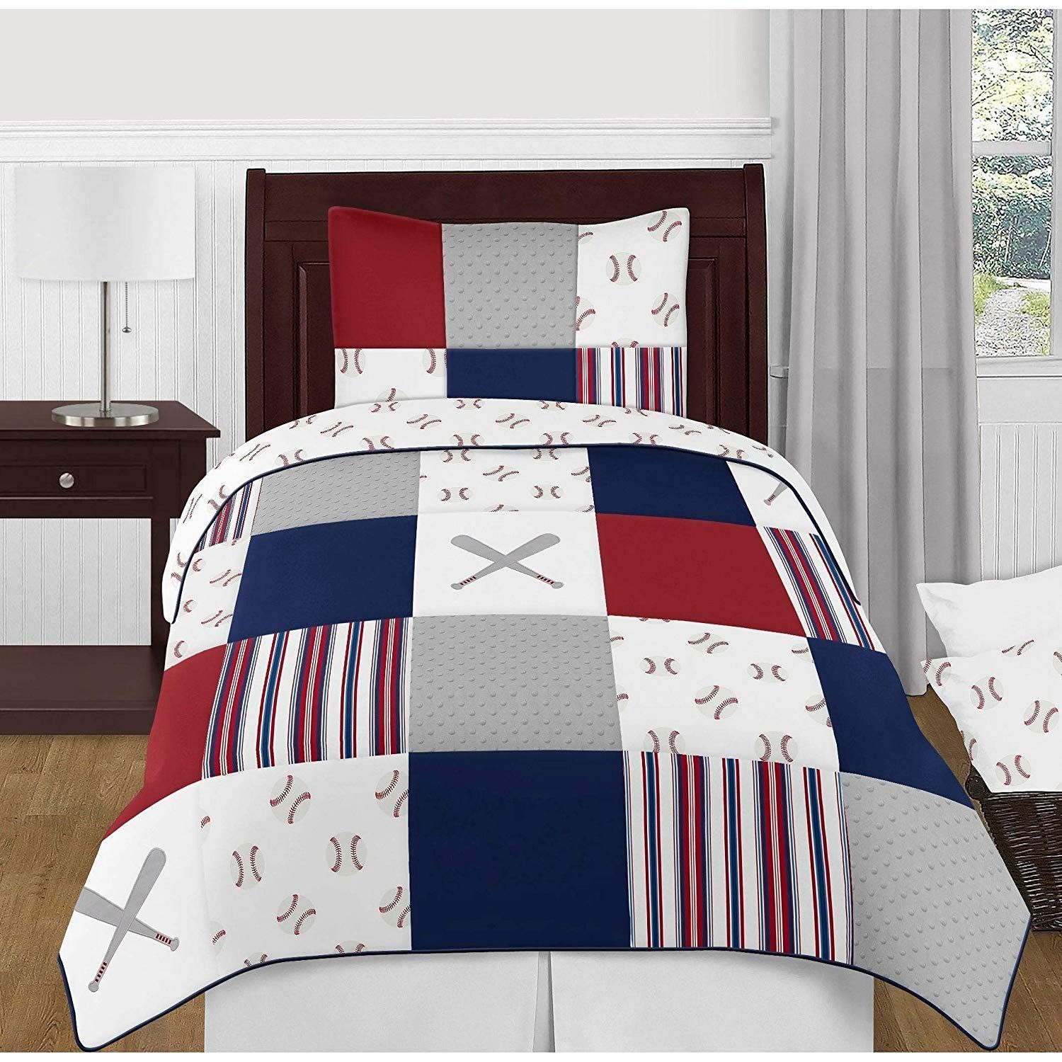 Baseball Patch Bedding Set