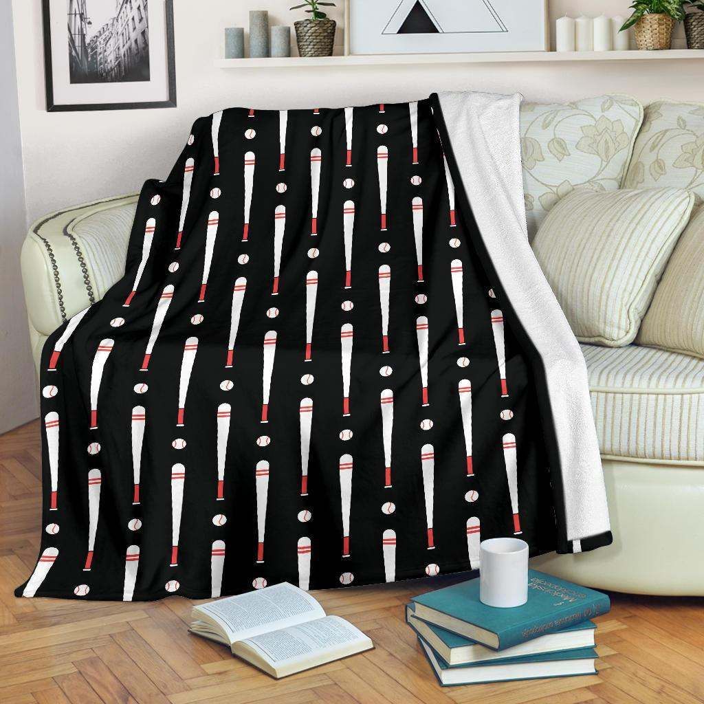 Baseball Pattern Sherpa Fleece Blanket