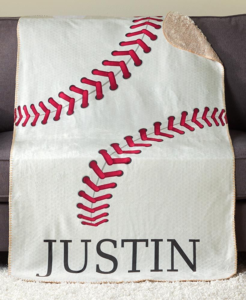 Baseball Personalized Fleece Blanket