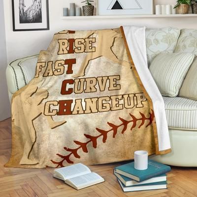 Baseball Pitch Sherpa Fleece Blanket