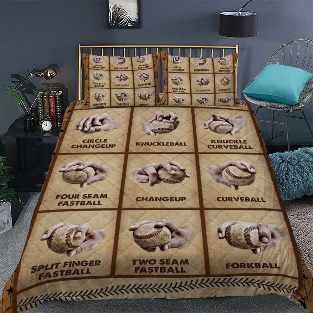 Baseball Pitching Grips Bedding Set