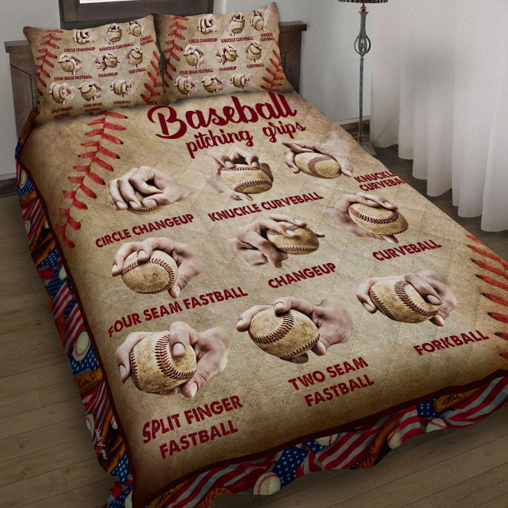 Baseball Pitching Grips Bedding Set
