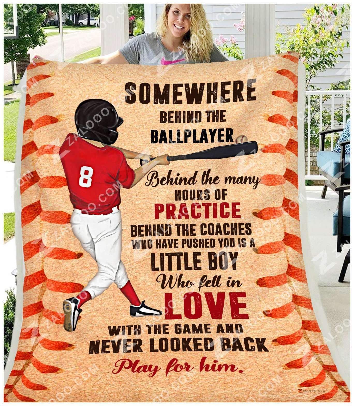 Baseball Play For Him Sherpa Fleece Blanket