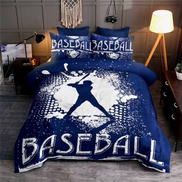 Baseball Player Watercolor Bedding Set