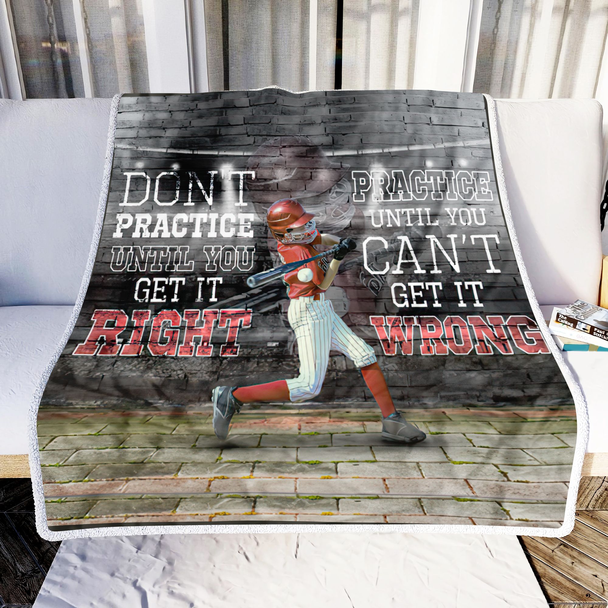 Baseball Practice Fleece Blanket