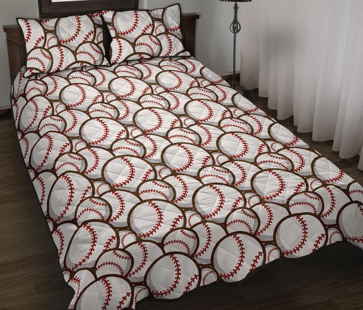 Baseball Print Pattern Bedding Set