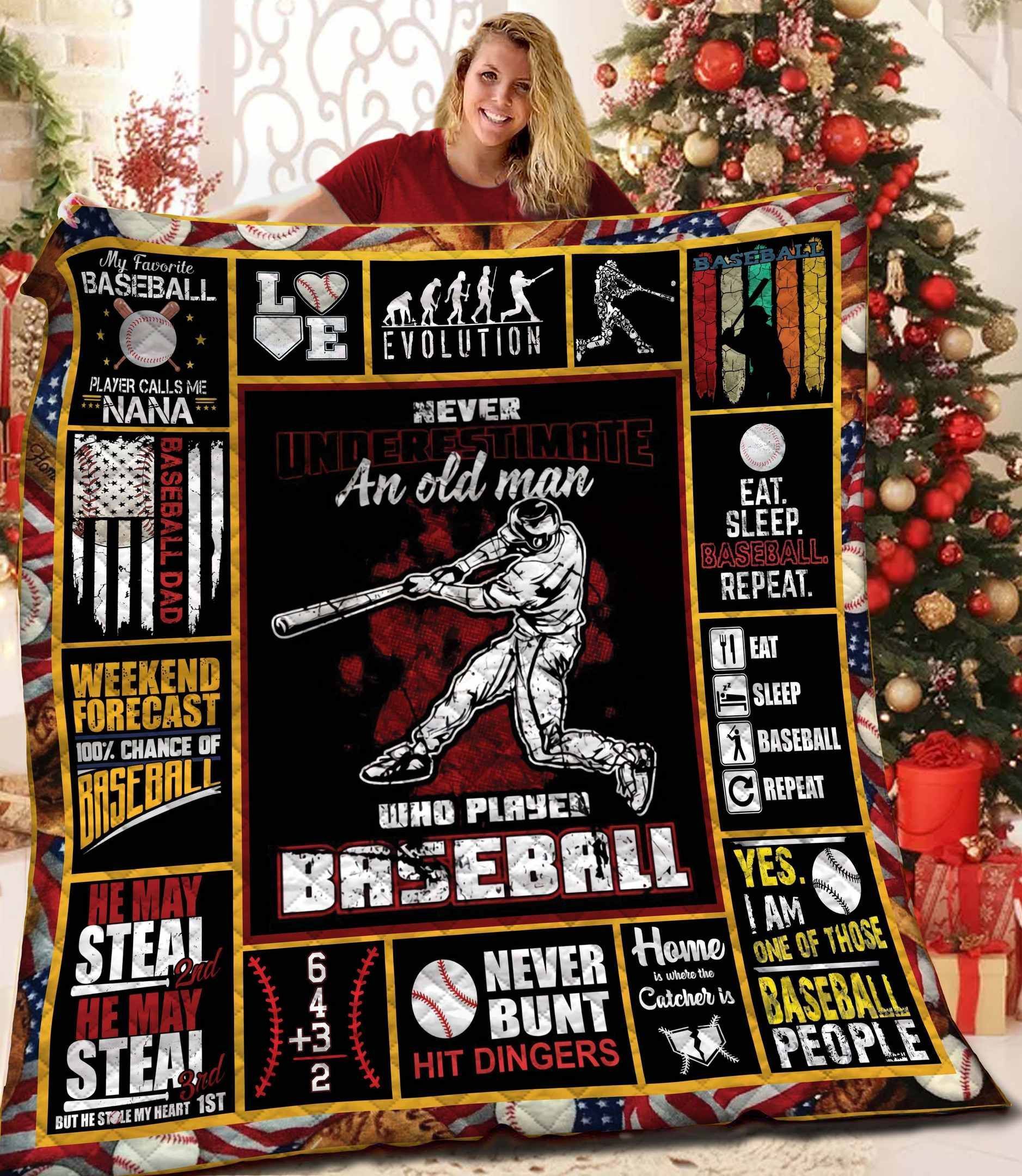 Baseball Quilt Blanket BBB121108SM