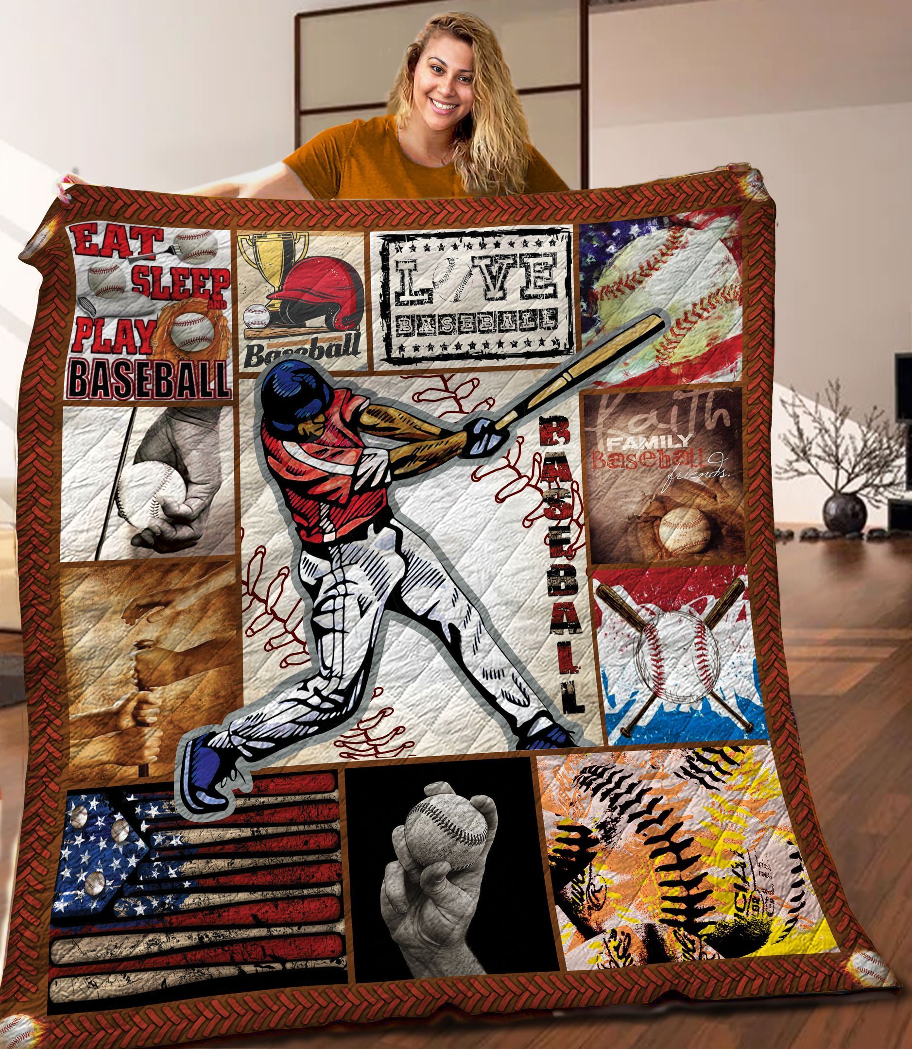 Baseball Quilt Blanket C9B030326TY