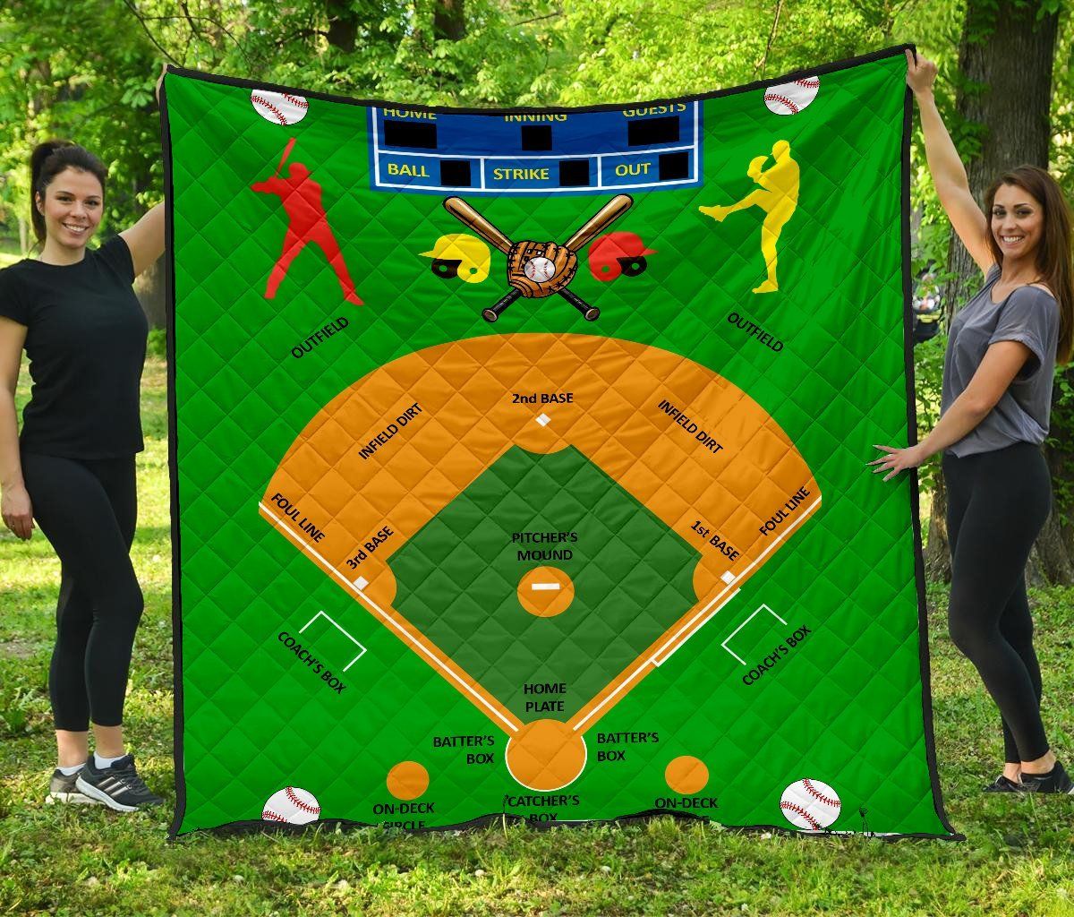 Baseball Quilt Blanket DHC1001615VT