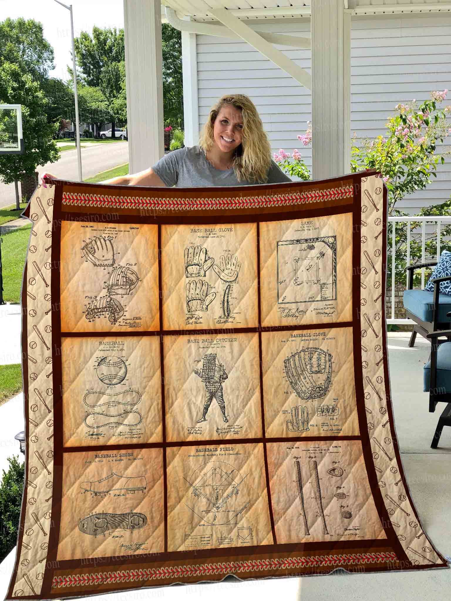 Baseball Quilt Blanket DHC1501408VT