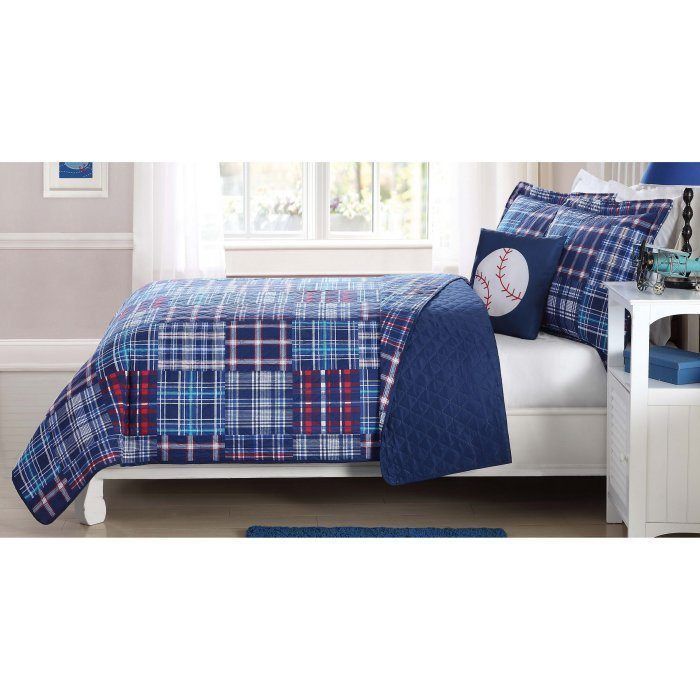Baseball Quilt Bedding Set