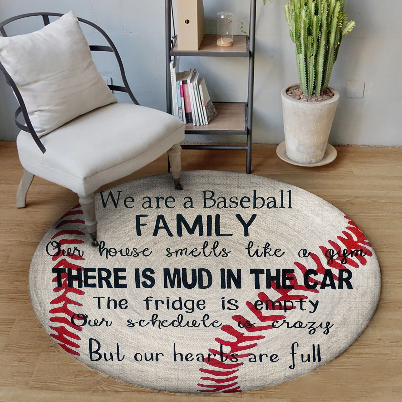 Baseball Round Carpet