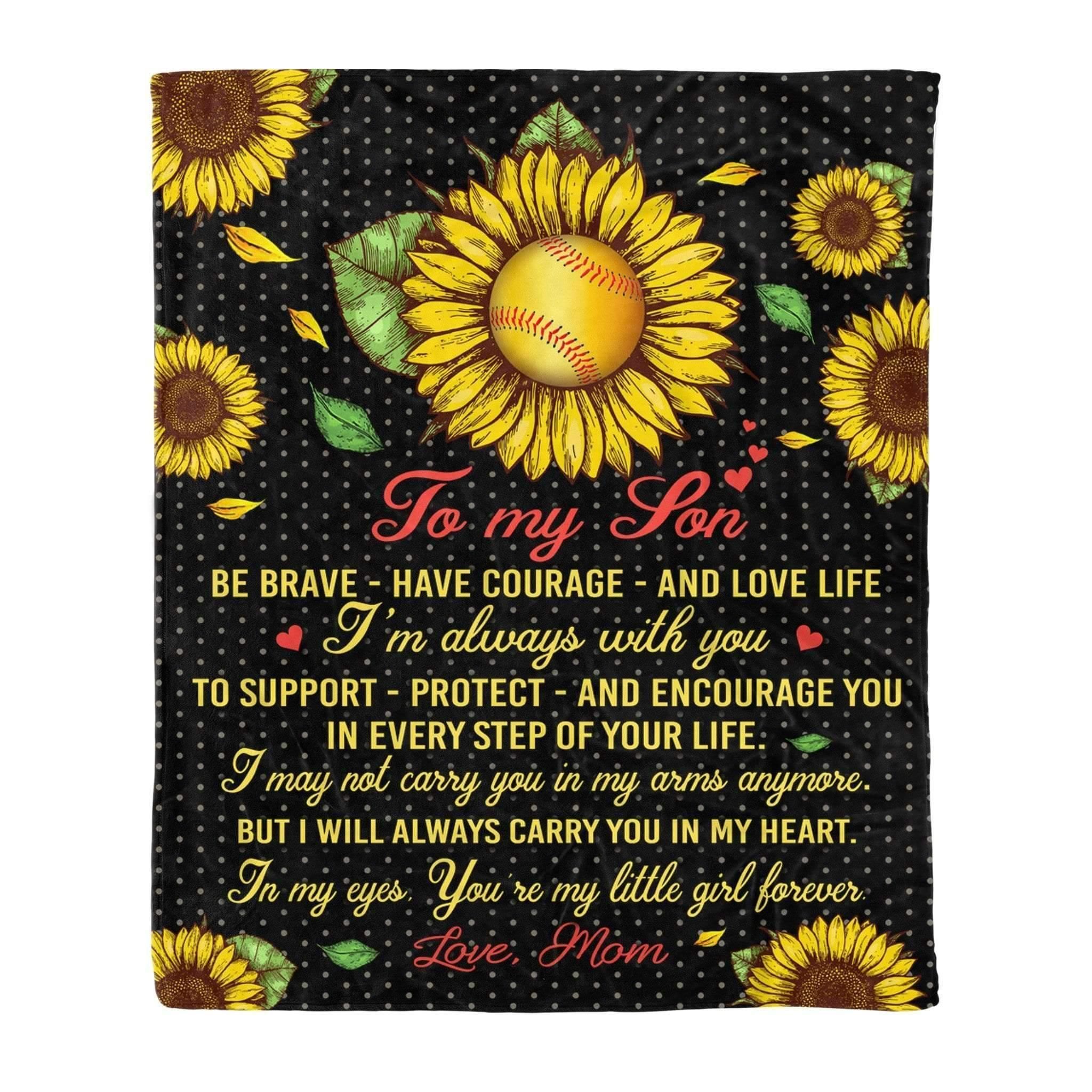 Baseball Son Sherpa FLeece Blanket