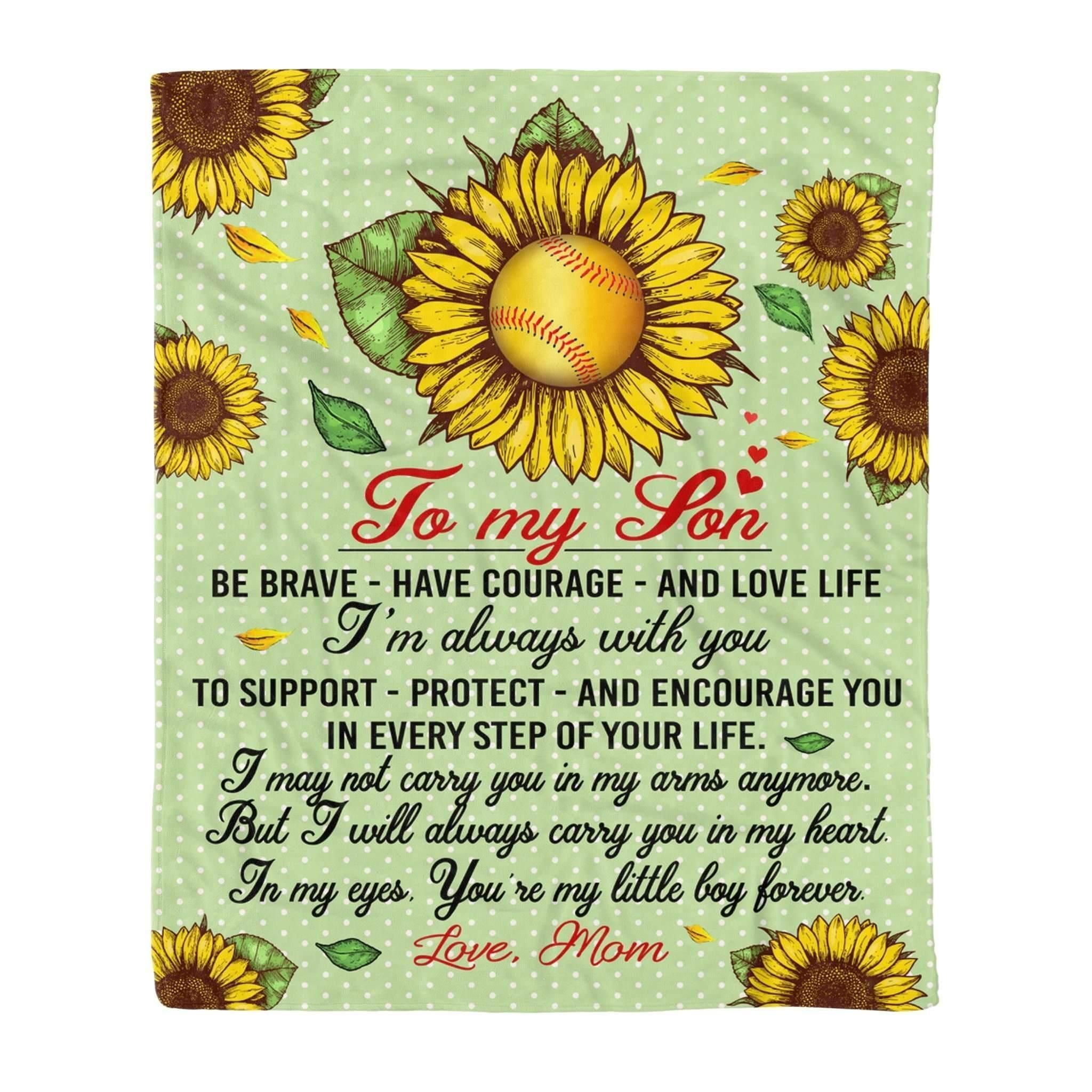 Baseball Son Sherpa FLeece Blanket