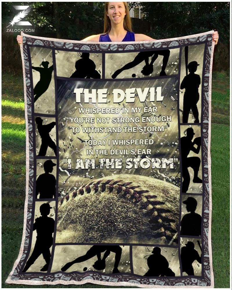 Baseball Storm Sherpa Fleece Blanket