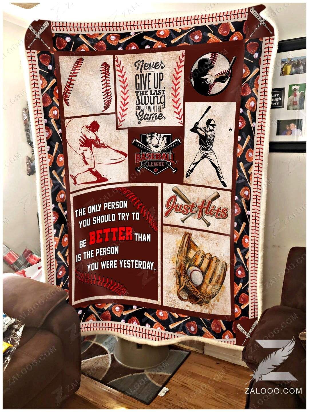 Baseball The Only Person You Should Sherpa Fleece Blanket