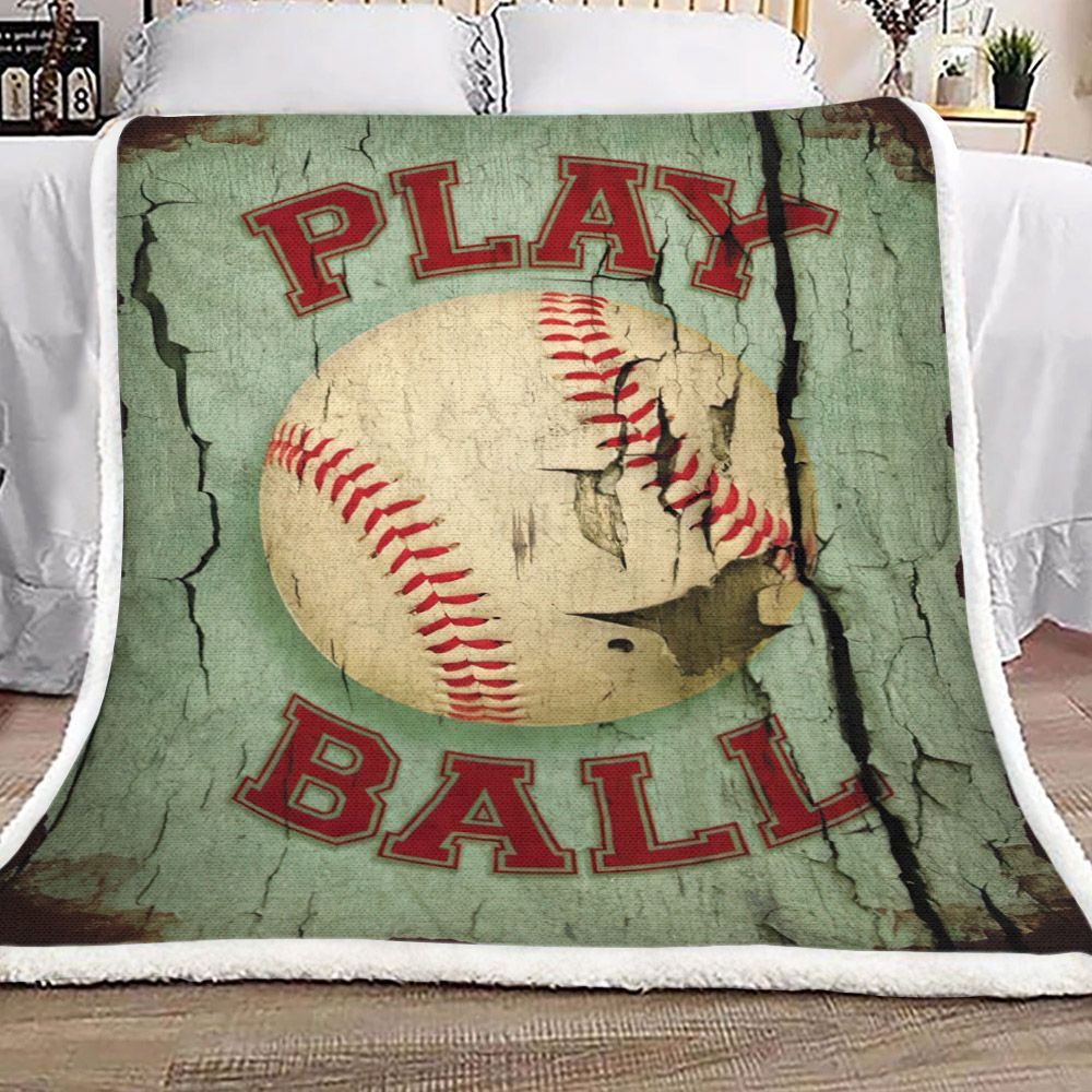 Baseball Sherpa Fleece Blanket