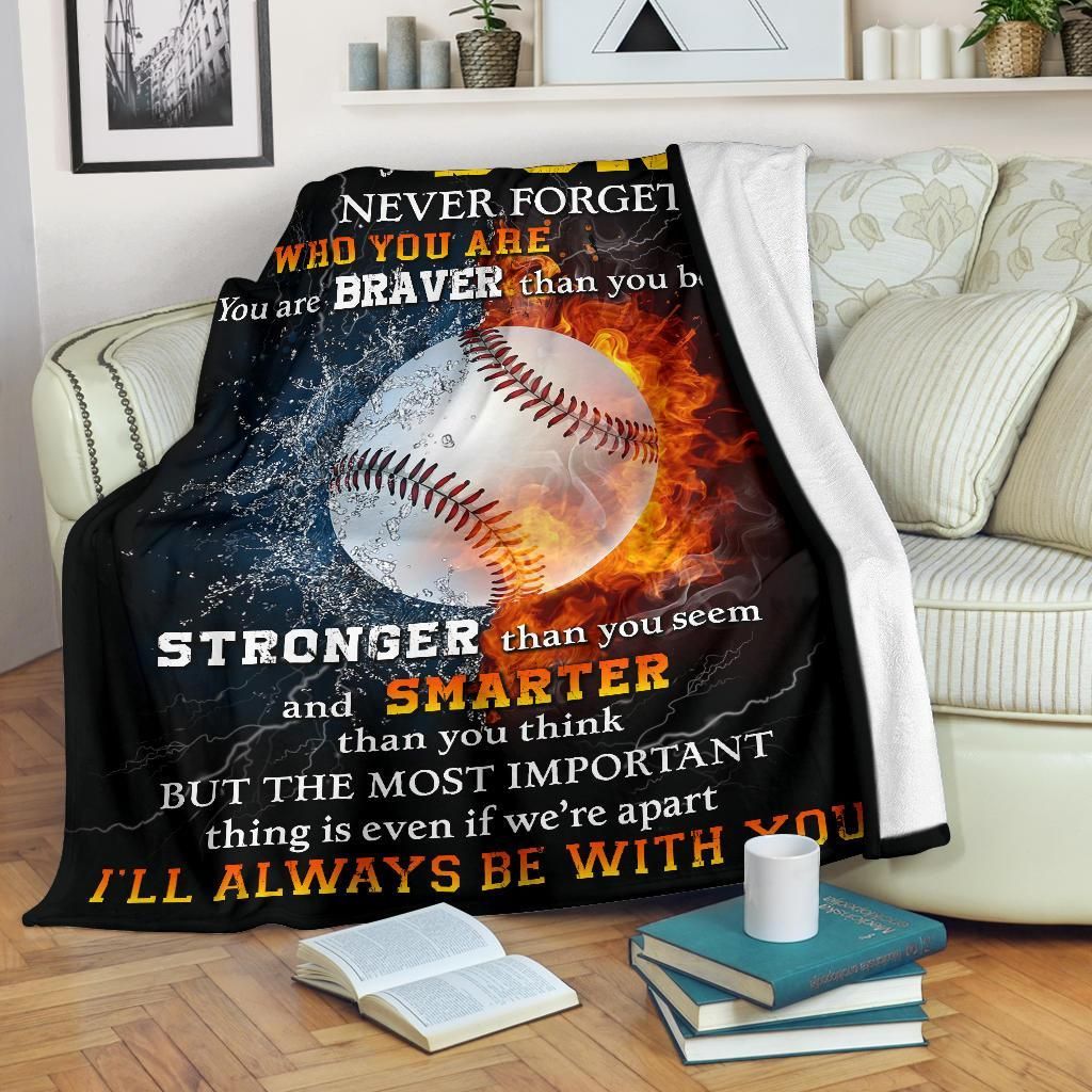 Baseball To My Son Sherpa Fleece Blanket