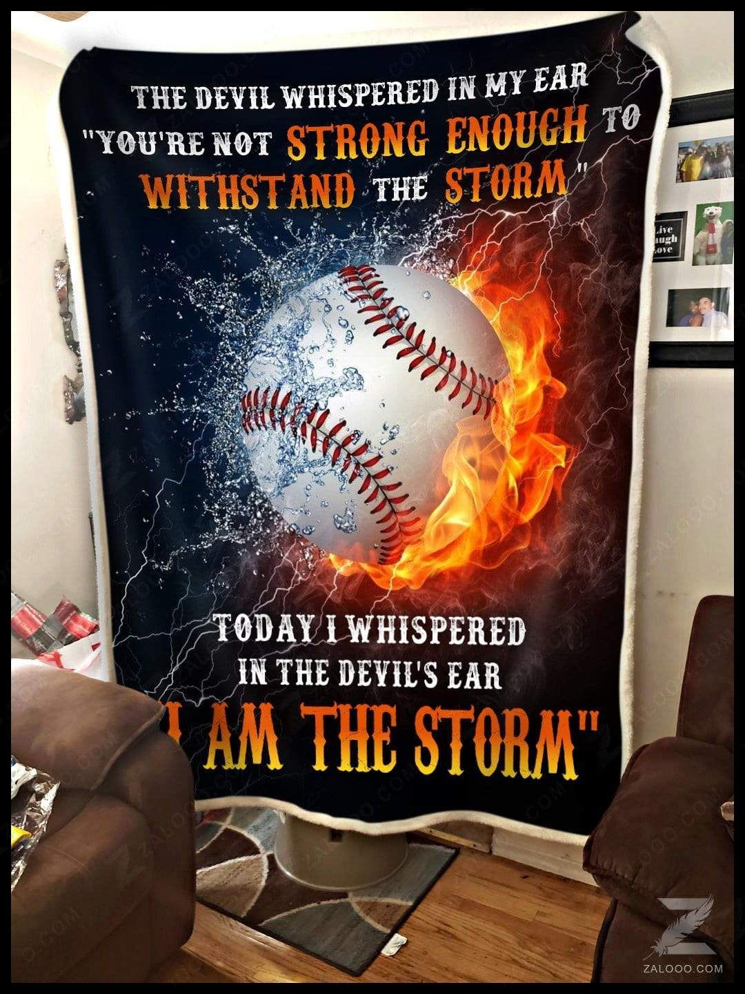 Baseball Today I Whispered Sherpa Fleece Blanket